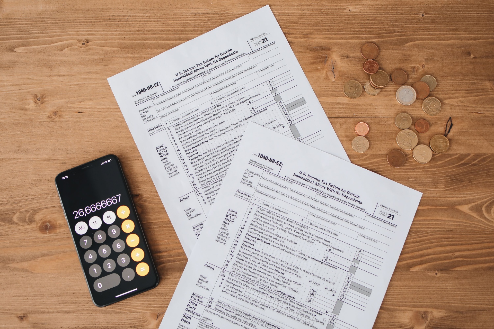 Calculadora IRPF con documentos fiscales