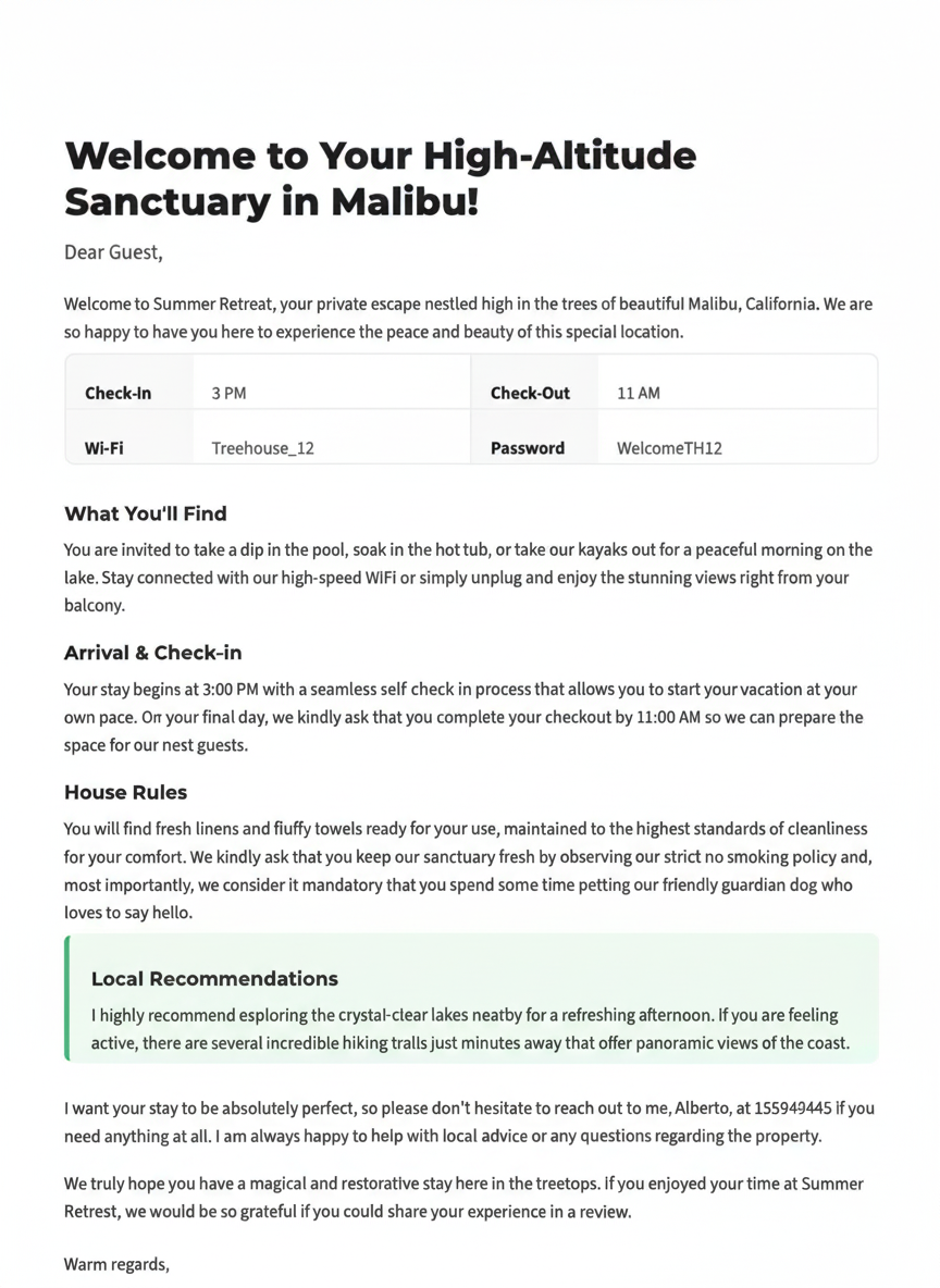 Example welcome letter PDF